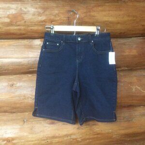 Needle & Cloth Super Soft Stretch NWT Skinny Classic Denim Bermuda Shorts Size 6